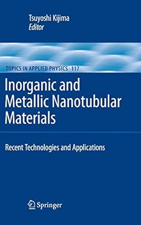 Inorganic and Metallic Nanotubular Materials Recent Technologies and Applications