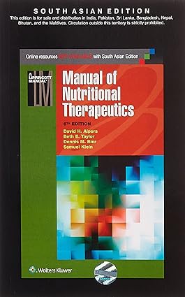 Washington Manual Of Nutritional Therapeutics 6th Edition