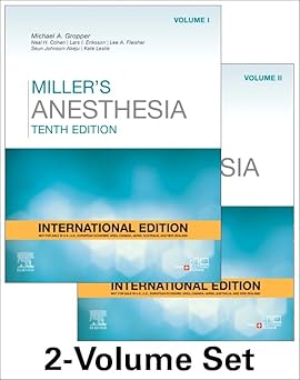 Millers Anesthesia International Edition 2 Volume Set 10th Edition